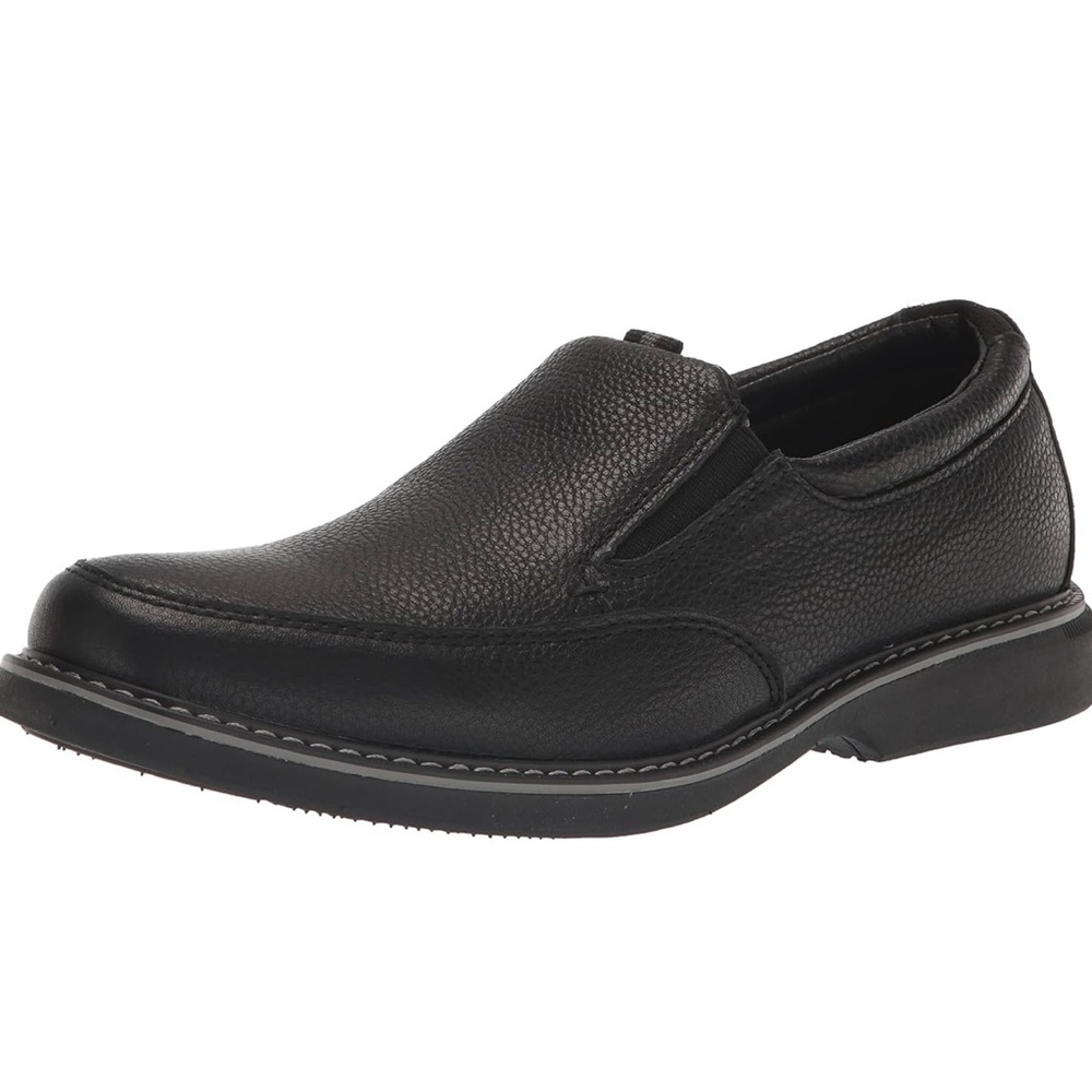 Nun Bush Men’s Otto Moccasin Toe Slip on Black Leather Loafer 8wide